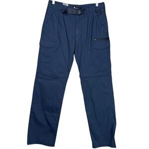 BC Clothing Convertible Cargo Hiking Pants Shorts Navy Blue Size Small S X 32